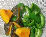 鶏肉・かぼちゃ・ピーマン♪甘辛たれ和え作り方6写真