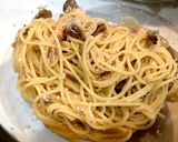 レンジで！舞茸バターと明太子の和風パスタ作り方5写真