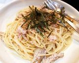 レンジで！舞茸バターと明太子の和風パスタ作り方6写真
