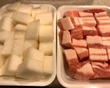豚ばら大根と大豆の煮込み作り方1写真
