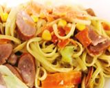 豆乳スープで簡単クリームソースパスタ作り方4写真