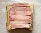 ☺萌え断♡簡単しましまハムチーズサンド☺作り方5写真