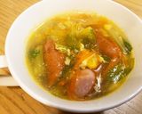 セロリの葉でウエイパー中華スープ作り方5写真