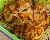 フライパン1つでポークチャップ風丼♥゛作り方9写真