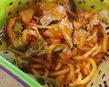 フライパン1つでポークチャップ風丼♥゛作り方9写真