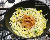 メンマともやしのピリ辛炒め。作り方3写真