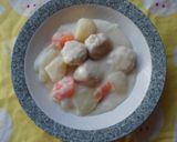 おから入り鶏肉団子のクリームシチュー♪作り方5写真