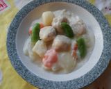 おから入り鶏肉団子のクリームシチュー♪作り方6写真