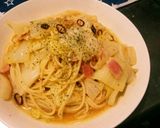 白菜とベーコンのペペロンチーノスープスパ作り方10写真