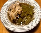 鳥手羽元とふきの簡単煮作り方7写真