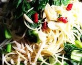 ＊小松菜とベーコンの和風ペペロンチーノ＊作り方10写真