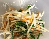 肉詰め豆腐餃子風と野菜のレンジ酒蒸し作り方15写真