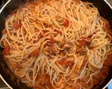 超簡単☆サバと焼ナスのトマトソースパスタ作り方5写真