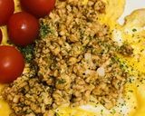 ケチャップ鶏そぼろのオープンオムレツ作り方3写真