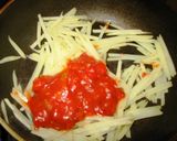 残り物であと１品♪トマトソース☆ポテト作り方2写真