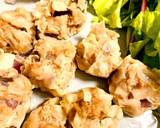 里芋入り焼売、煮卵と煮コンニャク人参弁当作り方7写真