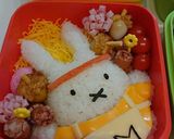 ☆★キャラ弁★ミッフィー弁当★運動会★☆作り方1写真
