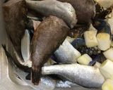 ワタリガニと白身のアヒージョ作り方3写真