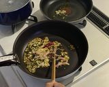 野沢菜の簡単ペペロンチーノ～白身魚のせ～作り方5写真