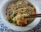とんこつ醤油のお野菜あんかけラーメン♪作り方3写真