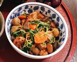 里芋と鶏和食ランチ作り方1写真