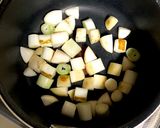 かぶと長ねぎのしょうが豆乳スープ作り方2写真