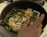 野沢菜の簡単ペペロンチーノ～白身魚のせ～作り方8写真
