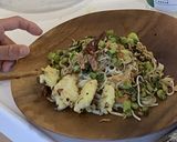 野沢菜の簡単ペペロンチーノ～白身魚のせ～作り方11写真
