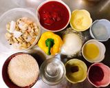 簡単！ビーツのピンク色パエリア作り方1写真