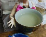 リカちゃん♡枝豆と水菜のお吸い物作り方2写真
