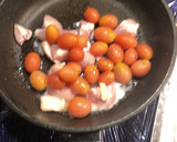 ミニトマト大量消費！卵と鶏肉の中華炒め作り方1写真