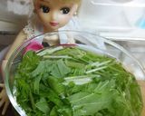 リカちゃん♡水菜れんこん胡麻マヨサラダ作り方1写真