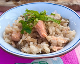鮭ときのこと大葉の炊き込みご飯作り方5写真