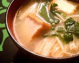 厚揚げ☆えのきニラの味噌汁作り方6写真