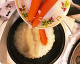 離乳食　炊飯器で軟飯と人参一緒に♫作り方3写真