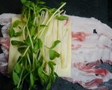 簡単！豆苗ポテトチーズの肉巻き作り方3写真