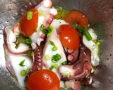 タコとトマトのマリネ風サラダ◆ねぎ胡麻油作り方3写真