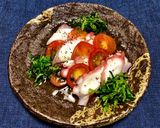 タコ・トマト・シソのカルパッチョ風サラダ作り方3写真