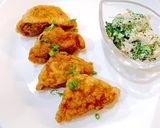 〜給料日前お助けレシピ〜油揚げミンチ焼き作り方6写真
