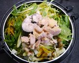 おひとり鍋！サバまぐろ☆カレーチーズ風味作り方2写真
