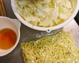 キャベツ小松菜塩焼きそば作り方1写真