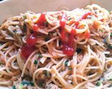 挽き肉たっぷりボロネーゼ風★餃子パスタ♪作り方4写真