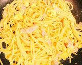 簡単♩卵とベーコンのお醤油パスタ作り方5写真