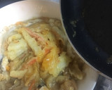 昨日の再利用大根皮かきあげ再利用とじ丼作り方7写真