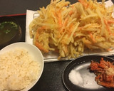 昨日の再利用大根皮かきあげ再利用とじ丼作り方1写真