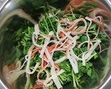 【作り置き】豆苗とささみのサラダ作り方3写真