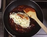 超簡単☆こく旨！甘辛ナポリタン焼きうどん作り方8写真