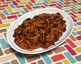 超簡単☆こく旨！甘辛ナポリタン焼きうどん作り方10写真