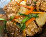 鶏肉の甘辛ごまソース作り方7写真