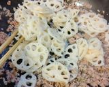 挽き肉野菜炒め、コチュ&マーラー醤作り方3写真